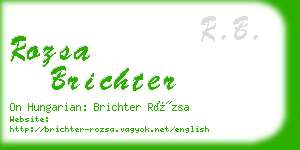 rozsa brichter business card